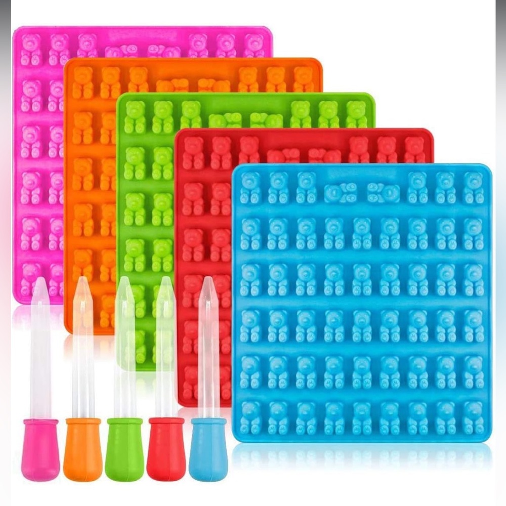5 Pack Gummy Bear Molds